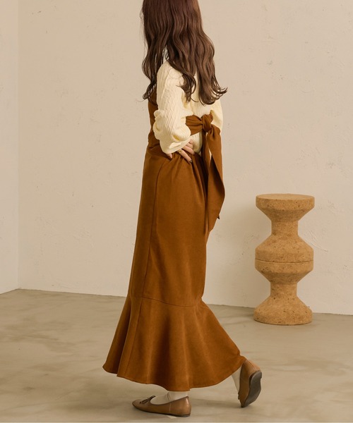 Ambre Neige（アンブルネージュ）の「マルチウェイマーメイドスカート／【WEB/EC限定商品】（サロペット/オーバーオール・レディース・ダークブラウン/ライトブラウン・FREE）」の7枚目の写真