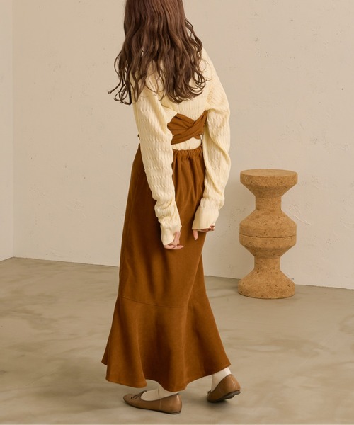 Ambre Neige（アンブルネージュ）の「マルチウェイマーメイドスカート／【WEB/EC限定商品】（サロペット/オーバーオール・レディース・ダークブラウン/ライトブラウン・FREE）」の9枚目の写真