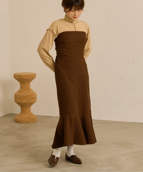 Ambre Neige（アンブルネージュ）の「マルチウェイマーメイドスカート／【WEB/EC限定商品】（サロペット/オーバーオール・レディース・ダークブラウン/ライトブラウン・FREE）」の14枚目の写真