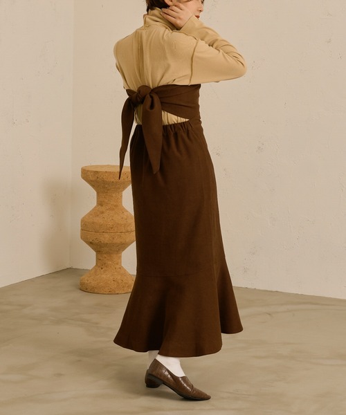 Ambre Neige（アンブルネージュ）の「マルチウェイマーメイドスカート／【WEB/EC限定商品】（サロペット/オーバーオール・レディース・ダークブラウン/ライトブラウン・FREE）」の15枚目の写真