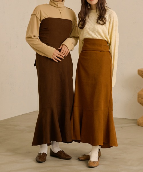 Ambre Neige（アンブルネージュ）の「マルチウェイマーメイドスカート／【WEB/EC限定商品】（サロペット/オーバーオール・レディース・ダークブラウン/ライトブラウン・FREE）」の17枚目の写真