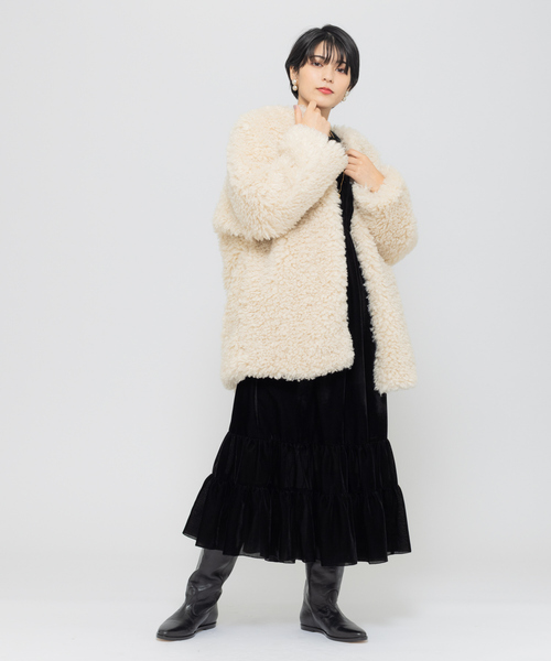 Rouge vif(ルージュヴィフ)の「ベルベットワンピース(ワンピース・レディース・ブラック・フリー)」の14枚目の写真