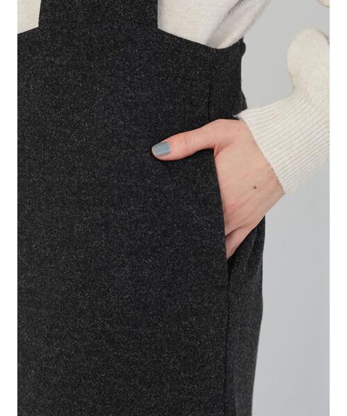 Green　Parks（グリーンパークス）の「圧縮風Iラインワンピース＊（ワンピース・レディース・チャコールグレー/ホワイト系その他・FREE）」の8枚目の写真