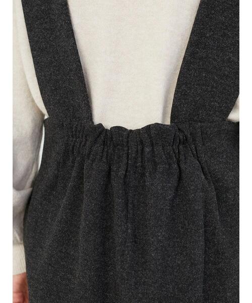 Green　Parks（グリーンパークス）の「圧縮風Iラインワンピース＊（ワンピース・レディース・チャコールグレー/ホワイト系その他・FREE）」の9枚目の写真