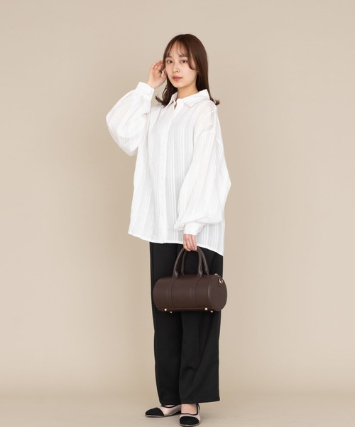 NEUNA（ヌナ）の「ハイウエストスラックスパンツ（スラックス・レディース・チャコールグレー/ブラック/マスタード・SMALL/MEDIUM/LARGE）」の6枚目の写真