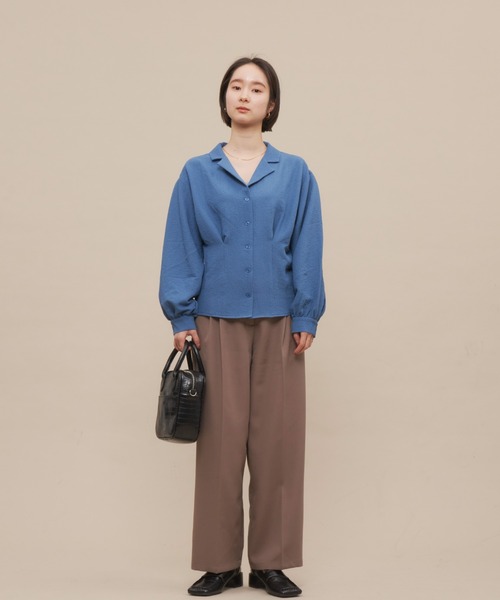 NEUNA（ヌナ）の「ハイウエストスラックスパンツ（スラックス・レディース・チャコールグレー/ブラック/マスタード・SMALL/MEDIUM/LARGE）」の22枚目の写真