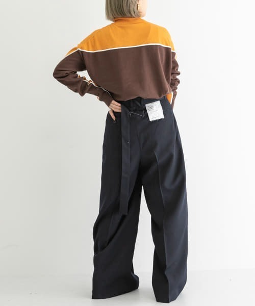 MAISON EUREKA（メゾンエウレカ）の「MAISON EUREKA　STRIPE HIGH NECK SWEATER（ニット/セーター・レディース・レッド/オレンジ系その他・FREE）」の8枚目の写真