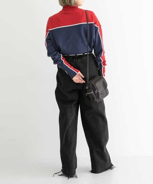 MAISON EUREKA（メゾンエウレカ）の「MAISON EUREKA　STRIPE HIGH NECK SWEATER（ニット/セーター・レディース・レッド/オレンジ系その他・FREE）」の9枚目の写真