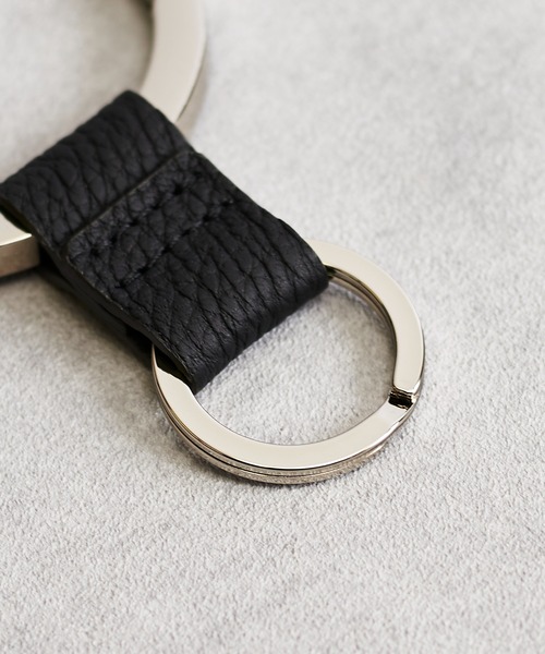 小物 ITTI / CRISTY RING RING / BLACK ITTI - CRISTY RING RING / CRACK | Key ring holder leather