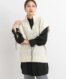 KBF | 2WAYケーブルルーズニット(ニット/セーター)