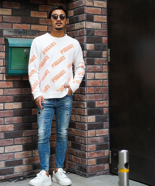 adamsJUGGLER(アダムスジャグラー)の「フリーキーモイエニット(ニット/セーター・メンズ・ホワイト/ブラック・S/M/L/XL)」の10枚目の写真