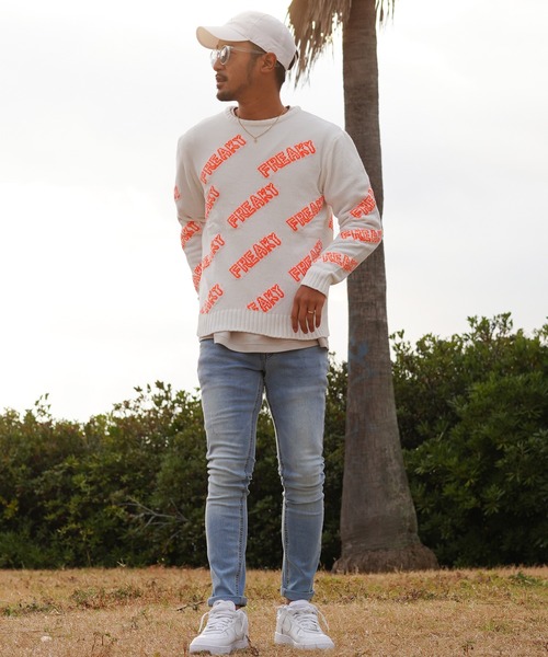 adamsJUGGLER(アダムスジャグラー)の「フリーキーモイエニット(ニット/セーター・メンズ・ホワイト/ブラック・S/M/L/XL)」の15枚目の写真