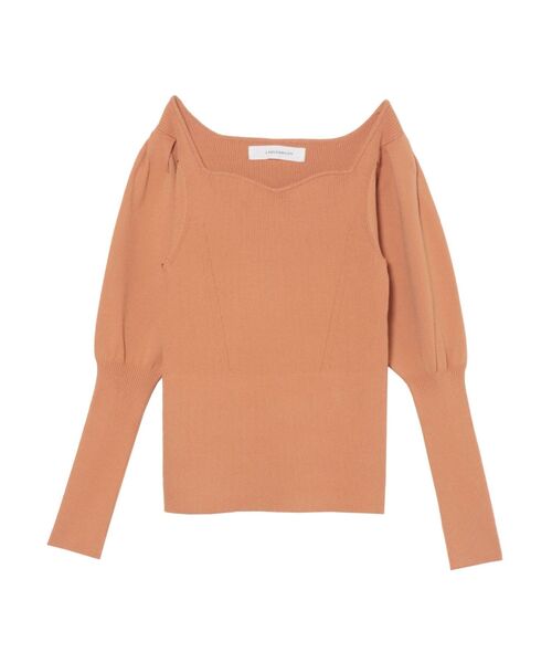 LAGUNAMOON（ラグナムーン）の「パフスリーブビスチェニットプルオーバー（ニット/セーター・レディース・オレンジ/ブルー/アイボリー・FREE）」の3枚目の写真