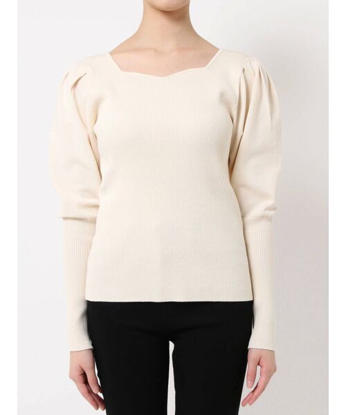 LAGUNAMOON（ラグナムーン）の「パフスリーブビスチェニットプルオーバー（ニット/セーター・レディース・オレンジ/ブルー/アイボリー・FREE）」の19枚目の写真