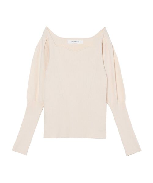 LAGUNAMOON（ラグナムーン）の「パフスリーブビスチェニットプルオーバー（ニット/セーター・レディース・オレンジ/ブルー/アイボリー・FREE）」の7枚目の写真