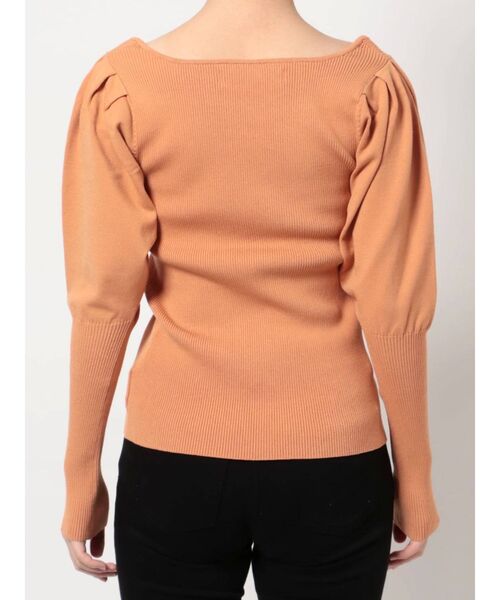 LAGUNAMOON（ラグナムーン）の「パフスリーブビスチェニットプルオーバー（ニット/セーター・レディース・オレンジ/ブルー/アイボリー・FREE）」の11枚目の写真