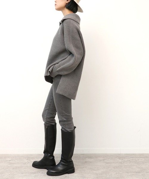 Simplicite（サンプリシテ）の「Natural Friendly Denim スキニーパンツ◆（デニムパンツ・レディース・ライトグレー/ブルー・SMALL/MEDIUM）」の15枚目の写真