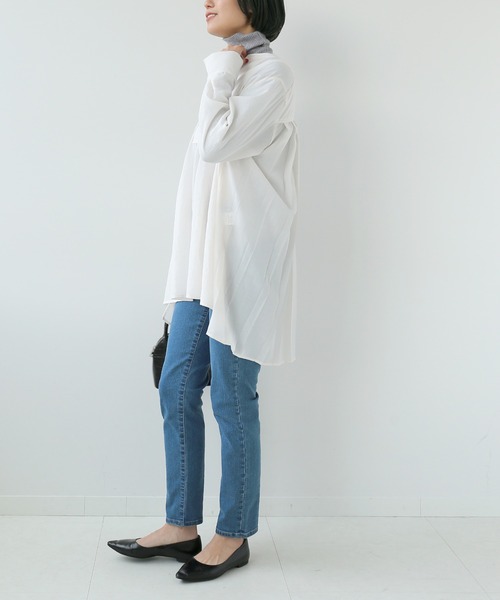 Simplicite（サンプリシテ）の「Natural Friendly Denim スキニーパンツ◆（デニムパンツ・レディース・ライトグレー/ブルー・SMALL/MEDIUM）」の6枚目の写真