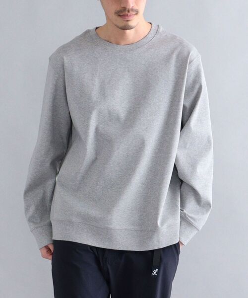 SHIPS（シップス）の「SHIPS: オーバーゲージ フライス ロングスリーブ クルーネックネック Tシャツ (ロンT)（Tシャツ/カットソー・メンズ・ホワイト/ブラック/グレー/ケリー・SMALL/MEDIUM/LARGE/X-LARGE）」の4枚目の写真