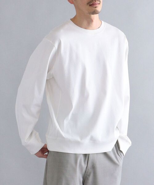 SHIPS（シップス）の「SHIPS: オーバーゲージ フライス ロングスリーブ クルーネックネック Tシャツ (ロンT)（Tシャツ/カットソー・メンズ・ホワイト/ブラック/グレー/ケリー・SMALL/MEDIUM/LARGE/X-LARGE）」の6枚目の写真