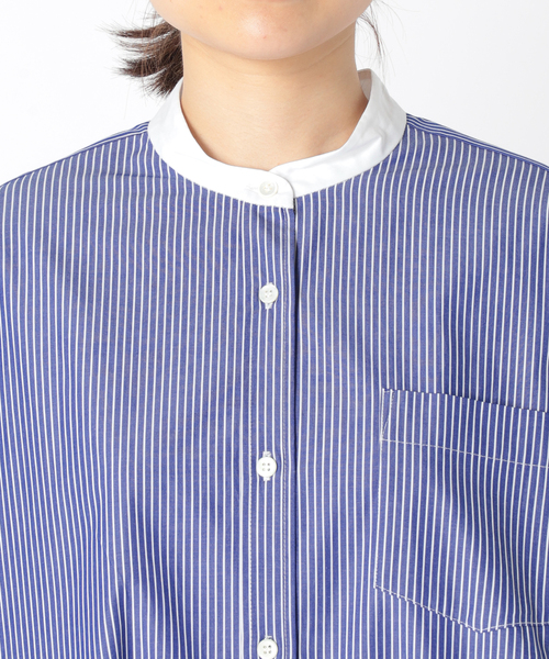 JOURNAL STANDARD relume（ジャーナルスタンダード　レリューム）の「《追加》タイプライタークレリックフレアワンピース◆（シャツワンピース・レディース・レッド/ブルー・FREE）」の18枚目の写真