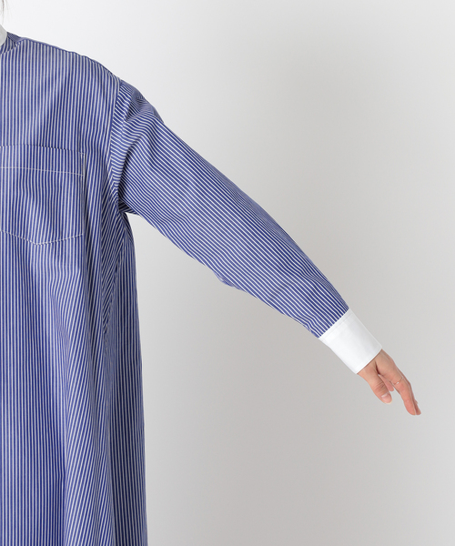 JOURNAL STANDARD relume（ジャーナルスタンダード　レリューム）の「《追加》タイプライタークレリックフレアワンピース◆（シャツワンピース・レディース・レッド/ブルー・FREE）」の20枚目の写真