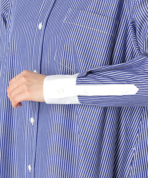 JOURNAL STANDARD relume（ジャーナルスタンダード　レリューム）の「《追加》タイプライタークレリックフレアワンピース◆（シャツワンピース・レディース・レッド/ブルー・FREE）」の21枚目の写真