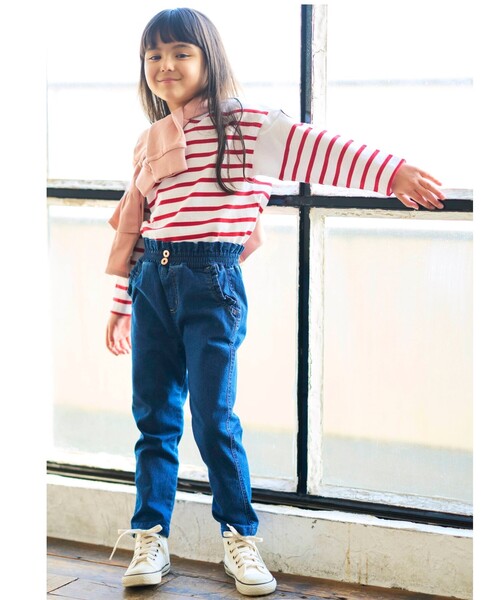 SHOO・LA・RUE(シューラルー)の「◆【100-140cm】裏毛バックフリルZIPパーカー(パーカー・キッズ・ピンク系/アイボリー・13/14/12/11/10)」の13枚目の写真