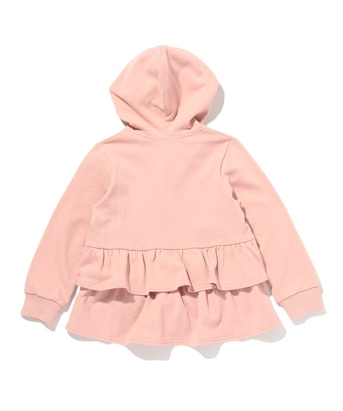 SHOO・LA・RUE(シューラルー)の「◆【100-140cm】裏毛バックフリルZIPパーカー(パーカー・キッズ・ピンク系/アイボリー・13/14/12/11/10)」の9枚目の写真