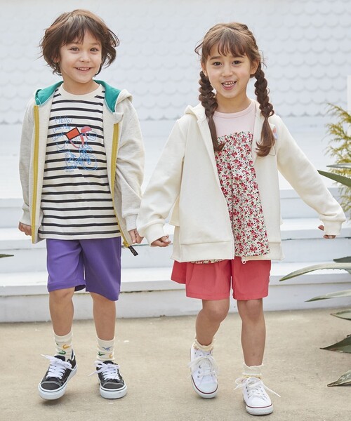 SHOO・LA・RUE(シューラルー)の「◆【100-140cm】裏毛バックフリルZIPパーカー(パーカー・キッズ・ピンク系/アイボリー・13/14/12/11/10)」の21枚目の写真