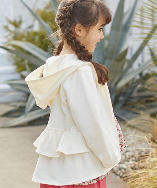 SHOO・LA・RUE(シューラルー)の「◆【100-140cm】裏毛バックフリルZIPパーカー(パーカー・キッズ・ピンク系/アイボリー・13/14/12/11/10)」の22枚目の写真