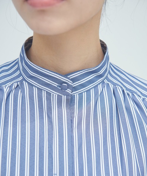 Libra Cue（リブラ キュー）の「ストライプボリュームワンピース（ワンピース・レディース・ピンク/ブルー・FREE）」の11枚目の写真