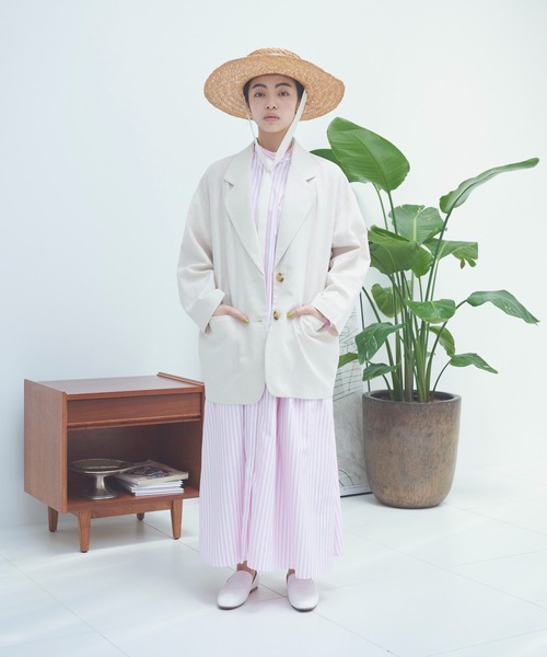 Libra Cue（リブラ キュー）の「ストライプボリュームワンピース（ワンピース・レディース・ピンク/ブルー・FREE）」の15枚目の写真