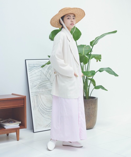 Libra Cue（リブラ キュー）の「ストライプボリュームワンピース（ワンピース・レディース・ピンク/ブルー・FREE）」の16枚目の写真