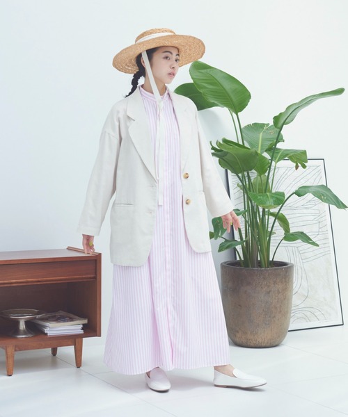 Libra Cue（リブラ キュー）の「ストライプボリュームワンピース（ワンピース・レディース・ピンク/ブルー・FREE）」の18枚目の写真