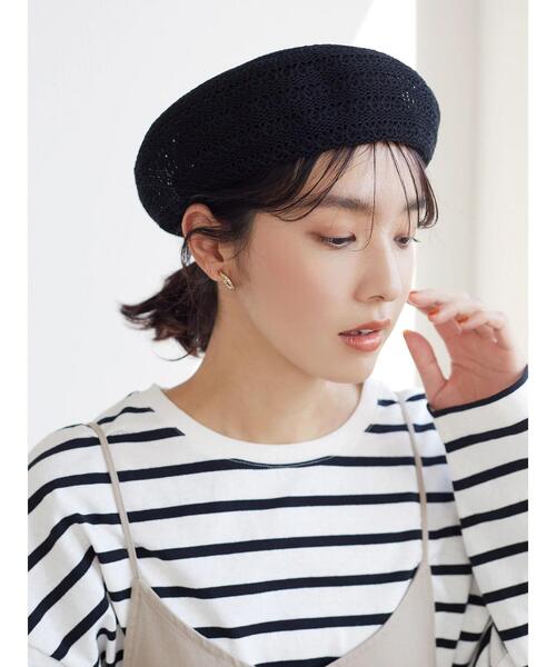 Green　Parks（グリーンパークス）の「・サーモベレー（キャップ・レディース・アイボリー/ブラック・FREE）」の4枚目の写真