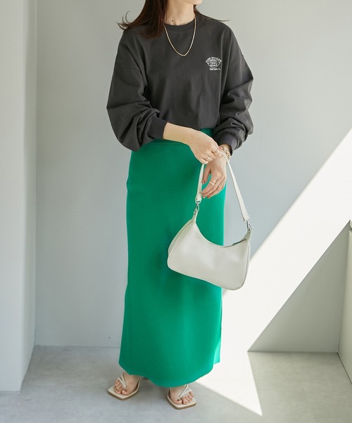 ワンポイント刺繍ビッグロングTシャツ