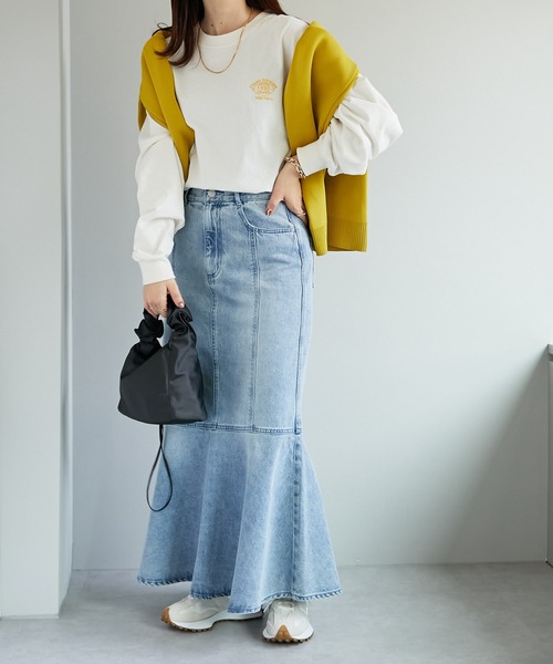 ワンポイント刺繍ビッグロングTシャツ