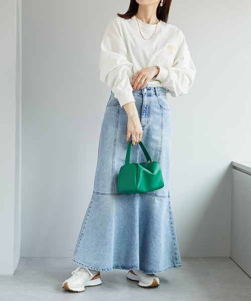 ワンポイント刺繍ビッグロングTシャツ
