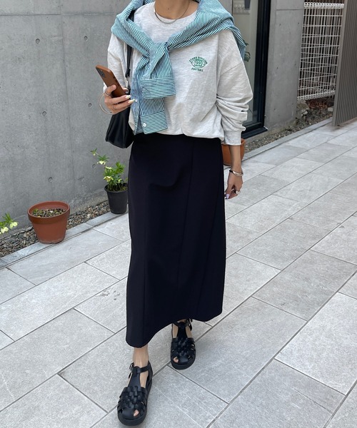 ワンポイント刺繍ビッグロングTシャツ