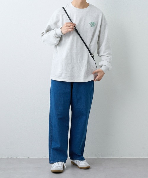 ワンポイント刺繍ビッグロングTシャツ