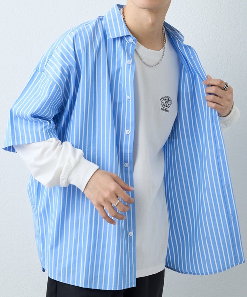 ワンポイント刺繍ビッグロングTシャツ