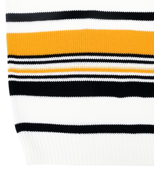 Figments(フィグメンツ)の「マルチボーダーニットベスト(ベスト・レディース・イエロー/ブルー・FREE)」の6枚目の写真