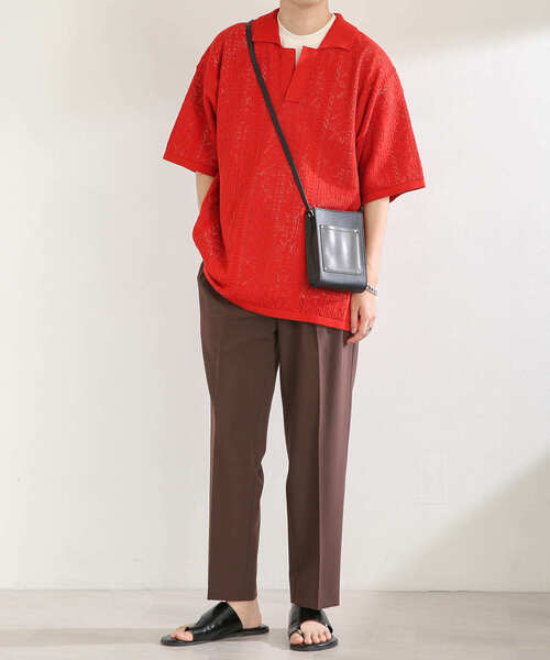 SENSE OF PLACE by URBAN RESEARCH（センスオブプレイスバイアーバンリサーチ）の「フェイクレザースクエアミニショルダーバッグ（ショルダーバッグ・メンズ・ブラック/ネイビー/ブラック系その他/ライトベージュ・ONE）」の11枚目の写真