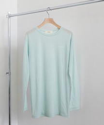 T/Cソフト天竺 ロゴプリント ロングTシャツ