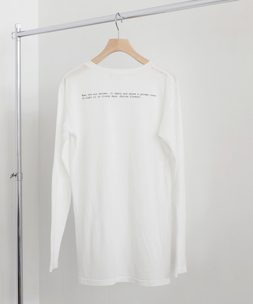 EFOLE(エフォル)の「T/Cソフト天竺 ロゴプリント ロングTシャツ(Tシャツ/カットソー・レディース・ミント/ブラック/ホワイト・FREE)」の11枚目の写真