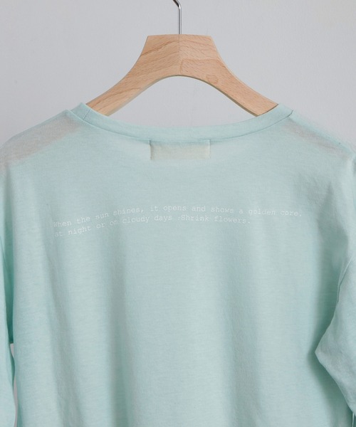 EFOLE(エフォル)の「T/Cソフト天竺 ロゴプリント ロングTシャツ(Tシャツ/カットソー・レディース・ミント/ブラック/ホワイト・FREE)」の14枚目の写真