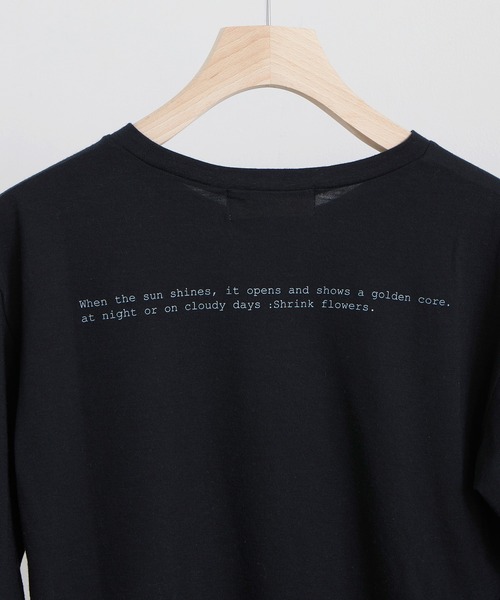 EFOLE(エフォル)の「T/Cソフト天竺 ロゴプリント ロングTシャツ(Tシャツ/カットソー・レディース・ミント/ブラック/ホワイト・FREE)」の15枚目の写真