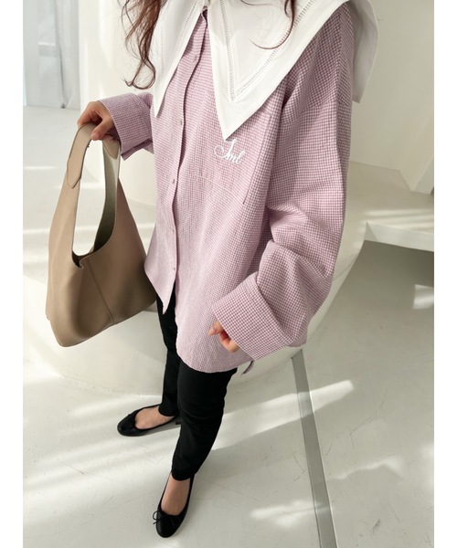 JUMELLE（ジュメロ）の「２ＷＡＹビッグシャツ（シャツ/ブラウス・レディース・ピンク/ブルー・FREE）」の17枚目の写真