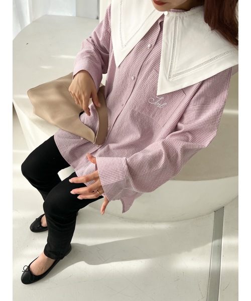 JUMELLE（ジュメロ）の「２ＷＡＹビッグシャツ（シャツ/ブラウス・レディース・ピンク/ブルー・FREE）」の19枚目の写真